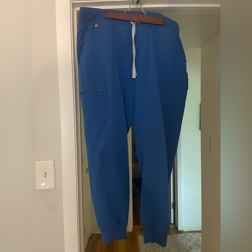 Royal blue figs joggers XL